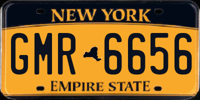 NY license plate GMR6656