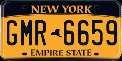 NY license plate GMR6659