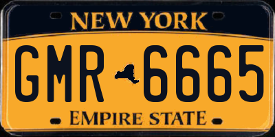 NY license plate GMR6665