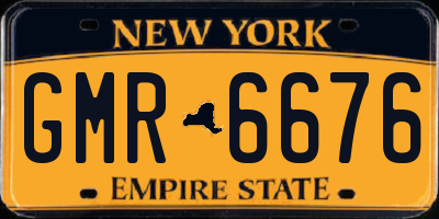 NY license plate GMR6676