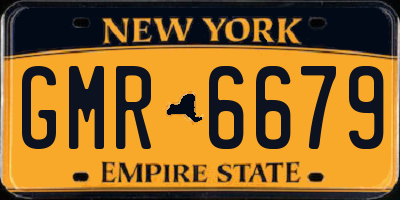 NY license plate GMR6679