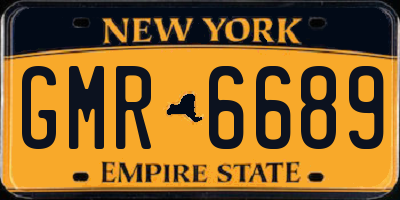 NY license plate GMR6689