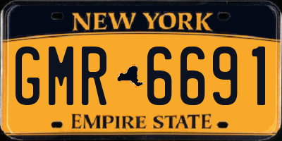 NY license plate GMR6691