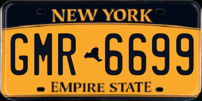 NY license plate GMR6699