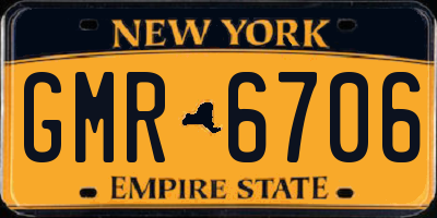 NY license plate GMR6706