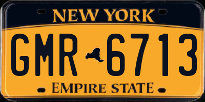 NY license plate GMR6713