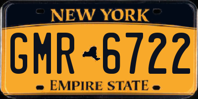 NY license plate GMR6722