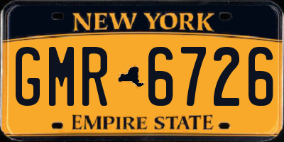NY license plate GMR6726