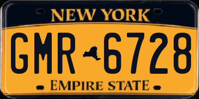 NY license plate GMR6728