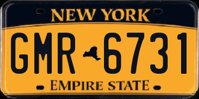 NY license plate GMR6731