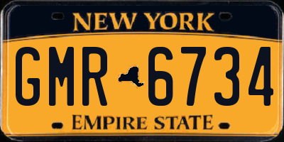 NY license plate GMR6734