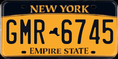 NY license plate GMR6745