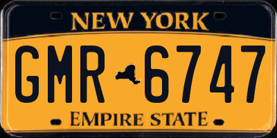 NY license plate GMR6747