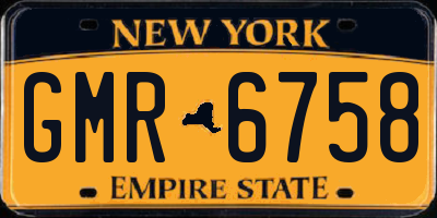 NY license plate GMR6758