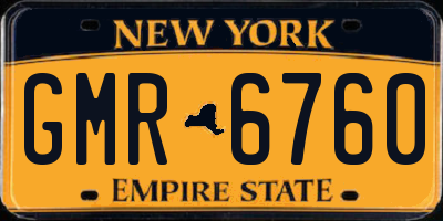 NY license plate GMR6760
