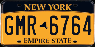 NY license plate GMR6764