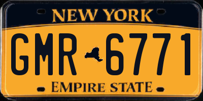 NY license plate GMR6771