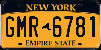 NY license plate GMR6781