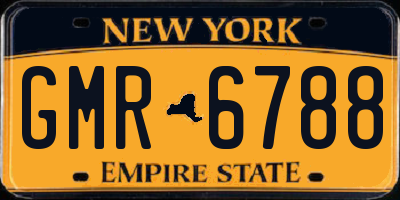 NY license plate GMR6788