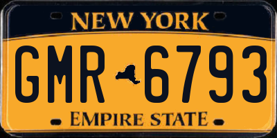 NY license plate GMR6793