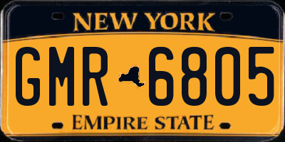NY license plate GMR6805