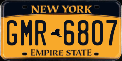 NY license plate GMR6807