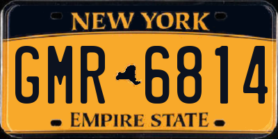 NY license plate GMR6814