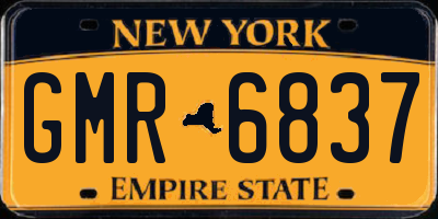 NY license plate GMR6837
