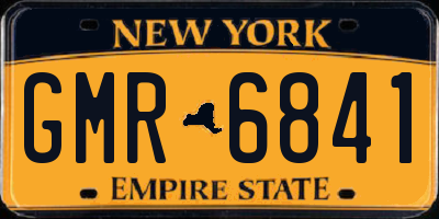 NY license plate GMR6841