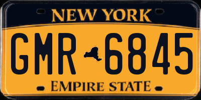 NY license plate GMR6845