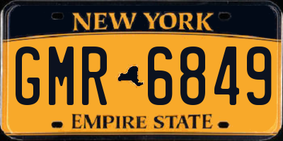 NY license plate GMR6849