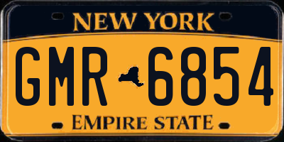 NY license plate GMR6854