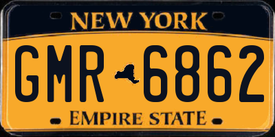 NY license plate GMR6862