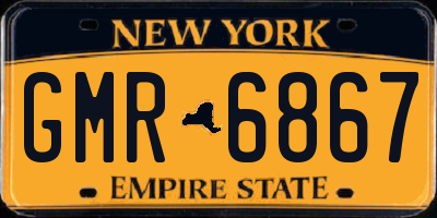 NY license plate GMR6867