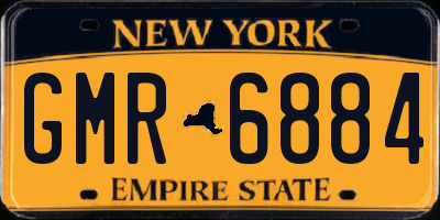 NY license plate GMR6884