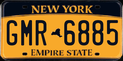 NY license plate GMR6885