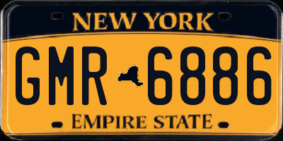 NY license plate GMR6886