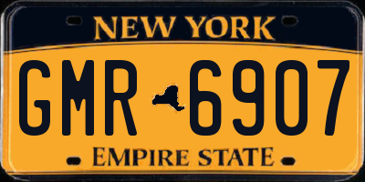 NY license plate GMR6907