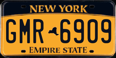 NY license plate GMR6909