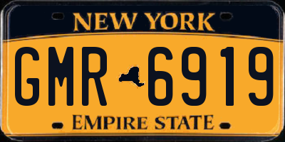 NY license plate GMR6919