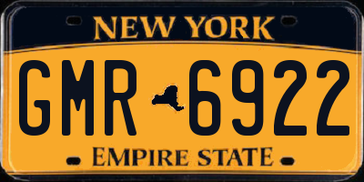 NY license plate GMR6922