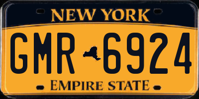 NY license plate GMR6924