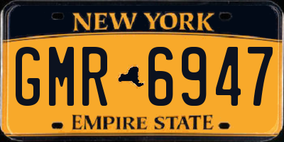 NY license plate GMR6947