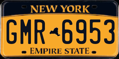 NY license plate GMR6953