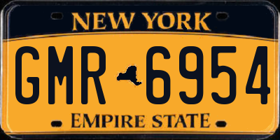 NY license plate GMR6954