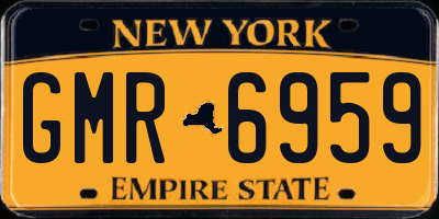 NY license plate GMR6959