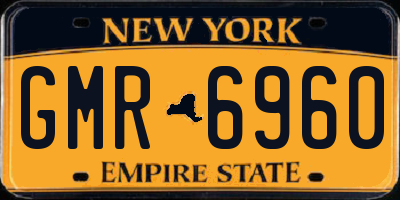 NY license plate GMR6960