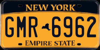 NY license plate GMR6962