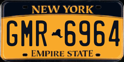 NY license plate GMR6964