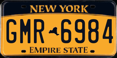 NY license plate GMR6984